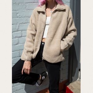 Brandy Melville Tan Fleece Jacket